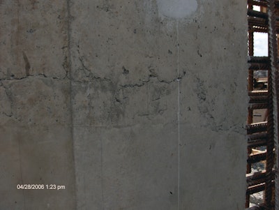 When a concrete placement delay occurs, try to avoid a cold joint by keeping the top of the placed lift plastic by periodically revibrating. When concreting resumes, place a short lift and thoroughly vibrate the two lifts together.