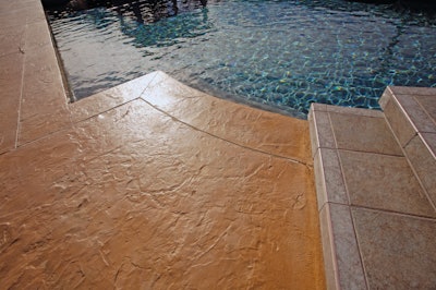 On surfaces where slip resistance is an issue, choose a decorative concrete sealer that is compatible with grip additives.