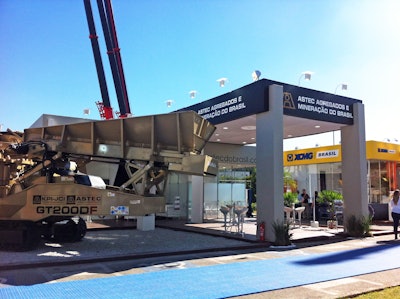 KPI-JCI & Astec Mobile Screens showcased its GT200DF, a track-mounted cone plant, at the M&T Expo in São Paulo.