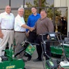 Schiller welcomes Billiou’s Inc. as distribution partner for the BOB-CAT & Ryan brands. From left to right: Wayne Stimson (controller, Billiou’s), Bertil Albing (sales mgr, Schiller), Justin Billiou (operations mgr) and John Billiou (president).