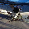 Diamond grinding equipment in action on Concrete Pavement Restoration (CPR) work at Bristol Motor Speedway.
