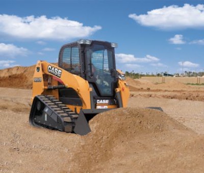 Four upgraded Alpha Series models, including the TR320 compact track loader shown here, now feature Case diesel engines with the full high-pressure common rail design.