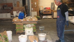 Buddy Rhodes with the products he utilizes on GFRC projects.