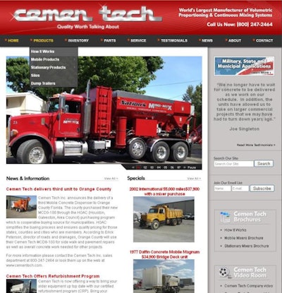 A screen shot from Cemen Tech's new build-your-own web page.
