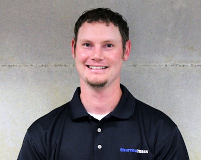 Garett Burkhart, product development technician with Thermomass.
