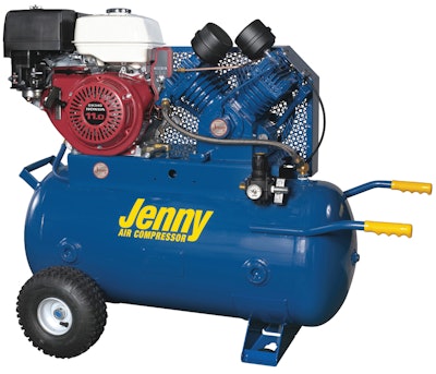 Jenny Products Inc. introduces the W11HGB-30P to its line of two-stage wheeled-portable air compressors.