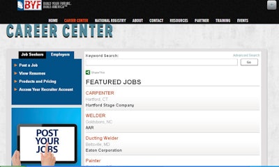 The new construction industry Career Center is designed to connect employers looking to hired skilled workers with job seekers who possess those skills and are searching for jobs in the industry.