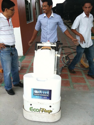 Polishing contractors in Bangkok, Thailand, are happy to learn their new concrete polishing equipment will no longer require them to polish 1,000-square-foot jobs by hand.