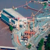 Three Potain tower cranes helped expand a hydroelectric generation facility at the Holtwood Dam by placing 60,000 cubic yards of concrete.