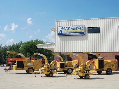 Art's Rental has made a success out of renting 18-inch chippers to contractors.