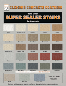 Low-VOC Solid Sealer Stains From: Clemons Concrete Coatings | For ...
