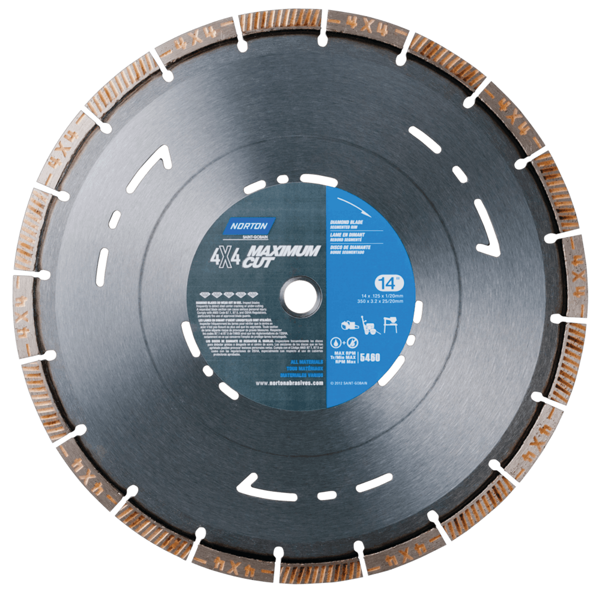 Norton 4x4 MaxCut Diamond Blade From SaintGobain Abrasives For