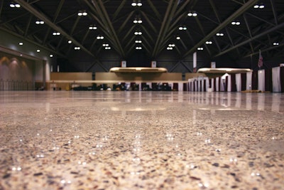 Photo 1a. With full control of where the camera is focusing, you can choose to a focus point near the camera to highlight the exposed aggregate (Photo 1a).