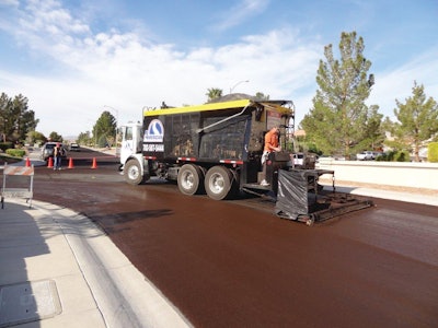 The City of Las Vegas operates on a pavement preservation plan slurry sealing both business and residential streets every 5-7 years. This project was completed in two phases by American Pavement Preservation's 14-person crew.