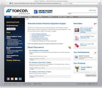 TotalCare integrates Topcon's Technical Support Group (TTS) and Topcon University training resources to make training and product support more accessible to dealers and contractors.
