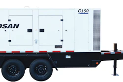 The Doosan G150 Tier 4i-compliant generator has a prime power rating at 152 kVA / 122 kW.