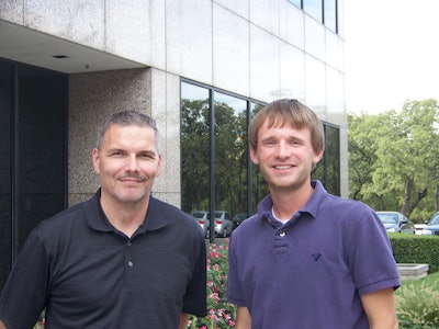 Shown here are Kyle Landua of U Rent It Sales & Service and Ed Hewitt of Dallas Party Tent & Event.