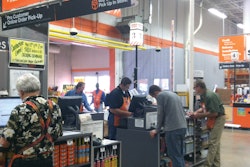 Home Depot provides dedicated checkout stations for contratcors and other pros.