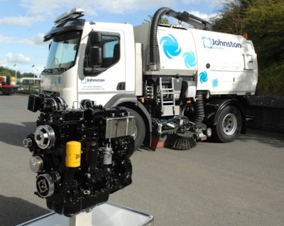 JCB Ecomax engines will be installed in street cleaning equipment made by Johnston Sweepers beginning in December 2012.