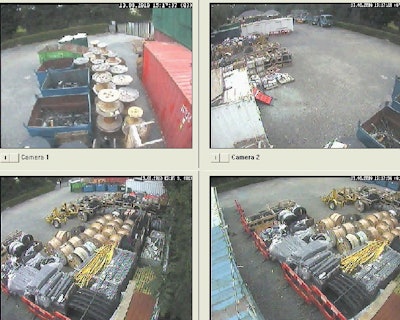 Copper wire theft has become a big issue on construction jobsites. Shown is a screen shot of a copper wire facility that Netwatch secured with its cameras.