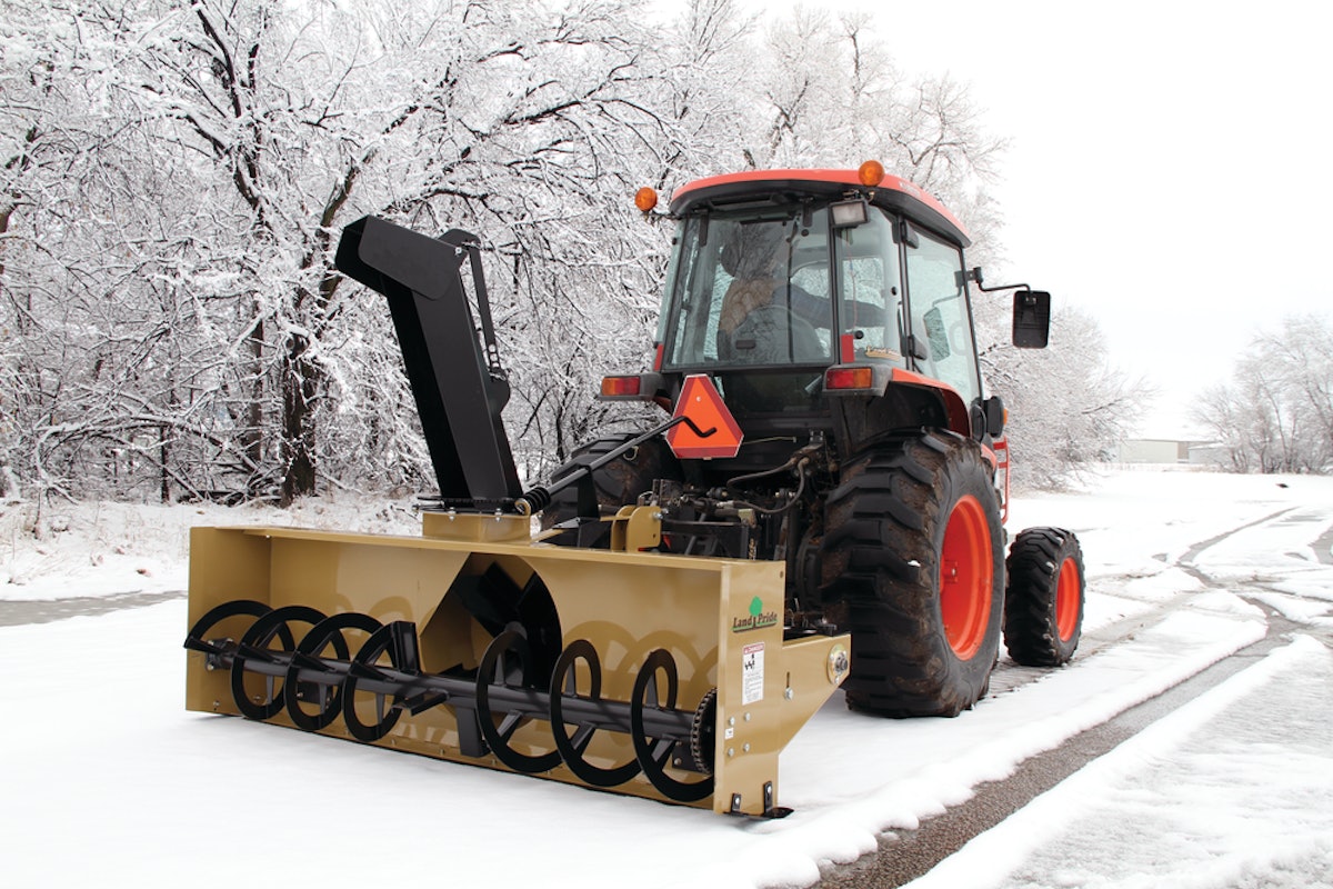 25 Series Snow Blower Attachment From Land Pride For Construction Pros