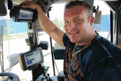 David Pyper appreciates the TRACK-VISION backup camera system in his CAT loader.
