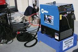 Miron Construction Co. used the Miller Electric ProHeat 35 throughout the Lambeau Field renovation project as a faster and more efficient way of bringing steel columns to temperature and keeping them there.