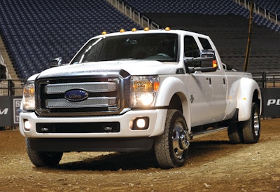 The 2013 Ford F-Series Super Duty Platinum is an all-new, range-topping luxury model in the Super Duty lineup.