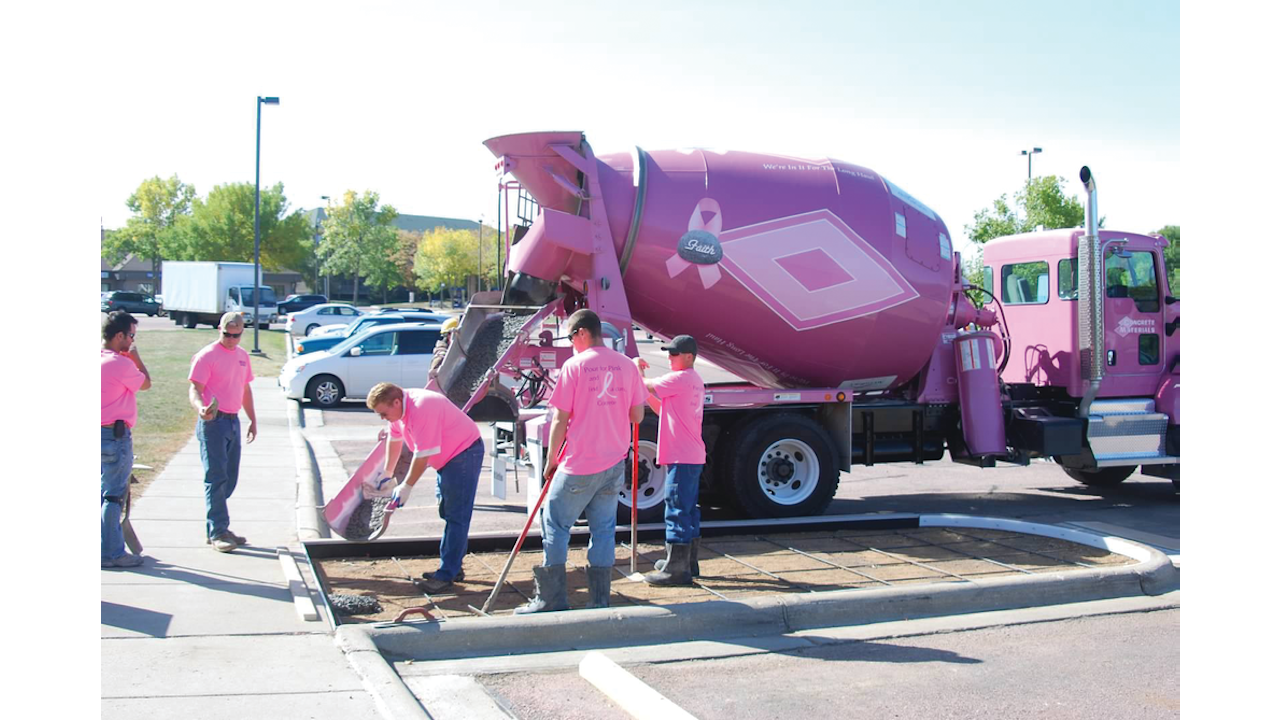 Concrete Cares Will Install A Pink Ribbon Project In Every State For Construction Pros