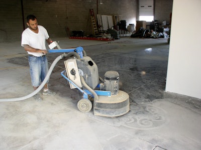 The author's company was hired to remove a decorative concrete floor they installed several years ago.