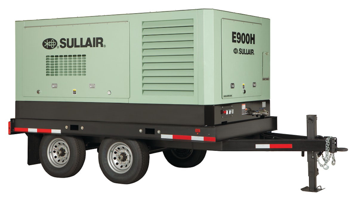 E900H Electric Portable Air Compressor From Sullair Corporation For