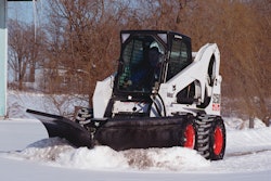 V-plows have the ability to angle and direct snow.