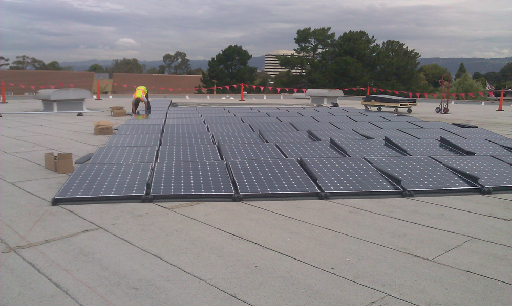 Solar panels helped Webcor reduce the energy bill at its equipment warehouse from $2,500 per month to $500 per month.