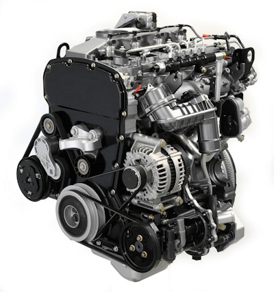 This South-African-built 3.2-liter Power Stroke diesel will be an engine choice in Ford's 2014 Transit van. The five-cylinder makes 90 percent of its 347 ft.-lbs. of torque available from 90 percent of its peak torque is available from 1,700 to 3,500 rpm.