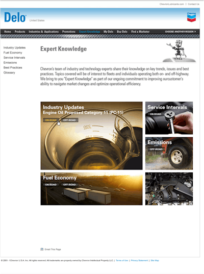 The 'Expert Knowledge' section will offer video and written material to address key market issues of interest to both on- and off-highways customers.
