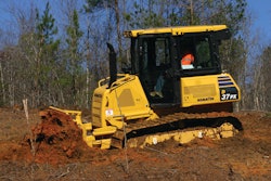 Operating weights of Komatsu's 89-hp D37-23 dozer start at 18,400 lb.