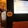 Lindsay Gatling speaks at the IPAF US Convention in Orlando.