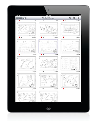 Grid view on PlanGrid 2.2 iPad app