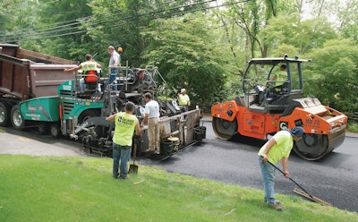 'Contractors should pick an 8-ft. paver for maneuverability and versatility, not if they're looking at putting down thousands and thousands of tons of asphalt,' says Brodie Hutchins, Vogele general manager.