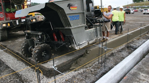 Phoenix 7500 Slipforms Curb And Gutter Machine At West Virginia University For Construction Pros