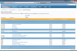 Document log screen