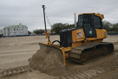 Beverly Construction purchased a Topcon 3D-MC2 machine control system for its new John Deere 700J dozer. The purchase is proving its worth on the LSU University Medical Center (UMC) complex project.