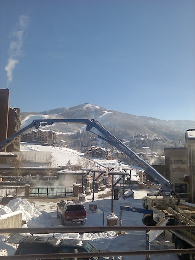 Peak Concrete Pumping worked on a concrete pumping project in Colorado where the temperatures were consistently below 0.