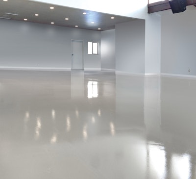 Covalt Floor Leveling used a polymer-fortified, portland cement-based self-leveling underlayment capable of being poured from feather edge to any thickness in a single pour for this repair job.