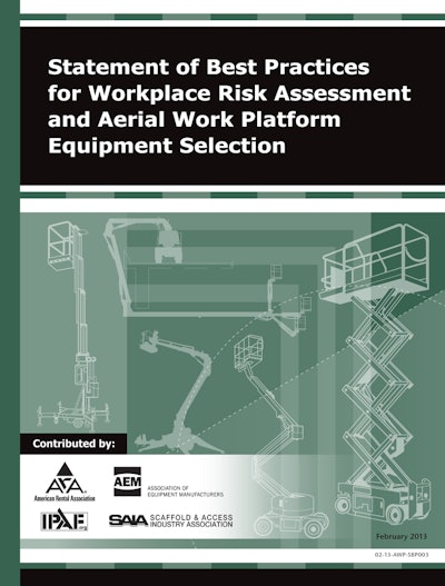 Statement Of Best Practices For Workplace Risk Assessment And Awp Equipment Selection