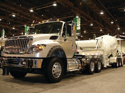 At World of Concrete 2013, Navistar showed the International WorkStar vocational tractor 6x4 integrated with the brand new Continental trailer mixer (available in 9.5-to-12-cubic-meter sizes) to provide a delivery solution that is delivered, warranted, and serviced through one network.