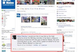 Barton Malow received positive feedback from Facebook followers in response to its social media efforts to promote a recent project.