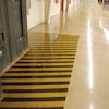 Yezco worked with its dye supplier, Ameripolish, to create safety designation designs they could integrated into the polished concrete floors throughout the hangars. Ameripolish’s standard black, yellow, red and green colors were compatible with safety standards for color work in these applications.
