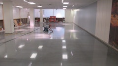 Artistic Surfaces placed and polished 3,500 square feet of concrete overlay for a J.C. Penney rehab project.