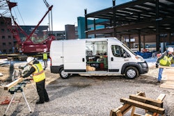 Ram ProMaster van's side and rear doors are sized to allow forklift loading and unloading full pallets of material.